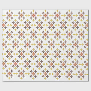 Mosaic Cross Pattern Wrapping Paper