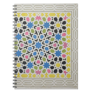 Mosaic design from the Alhambra, from 'The Arabian Notebook