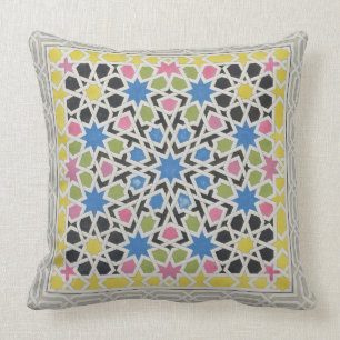 Mosaic design from the Alhambra, from 'The Arabian Throw Pillow