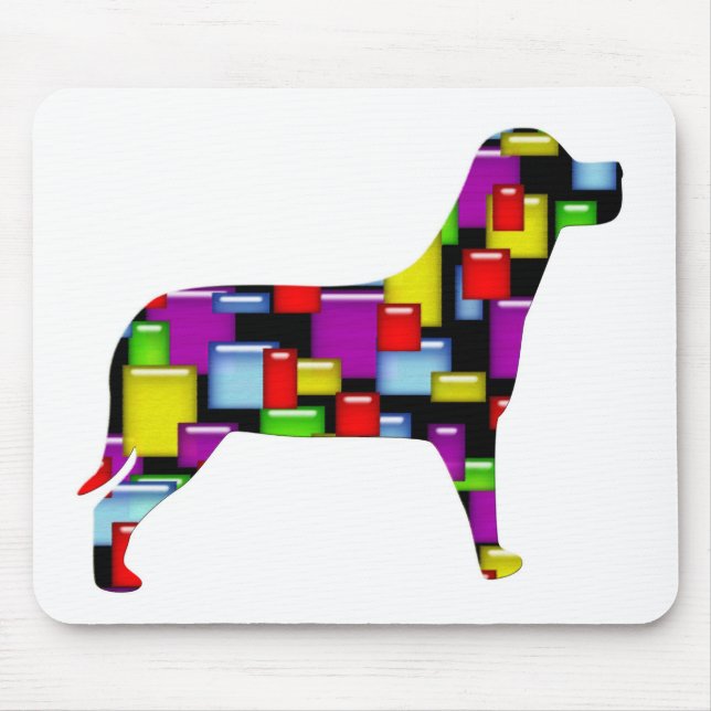 mosaic dog mouse pad (Front)