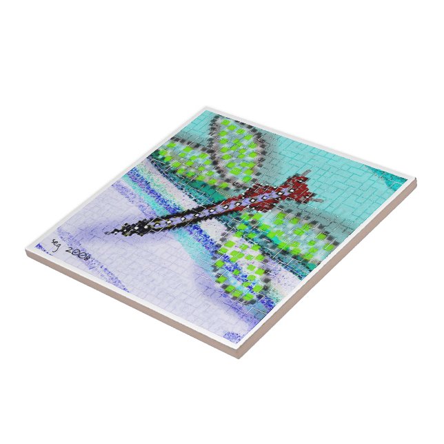 Mosaic Dragonfly Tile (Side)