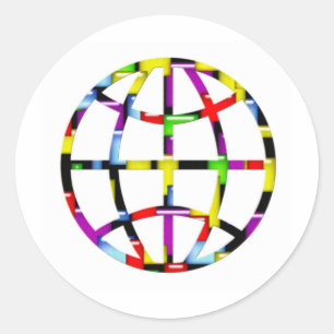 mosaic earth classic round sticker