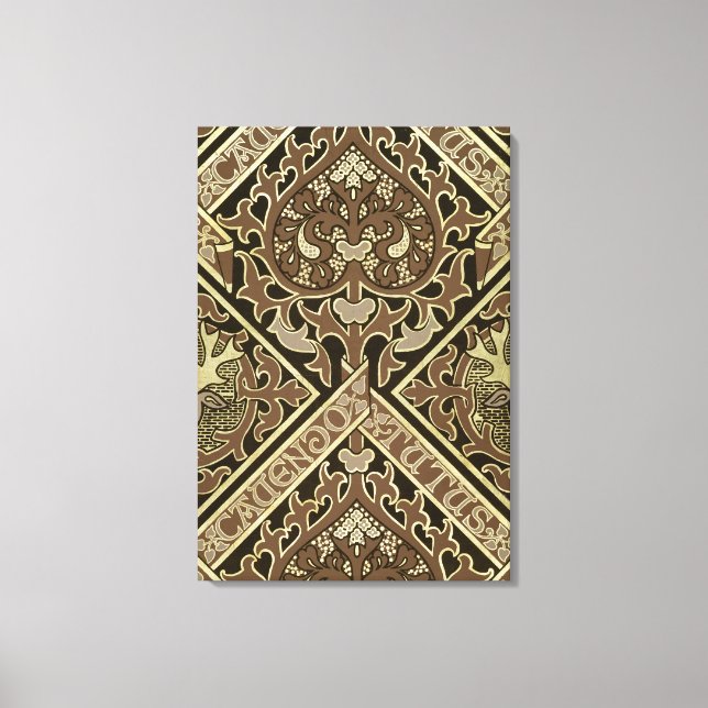 Mosaic ecclesiastical wallpaper design canvas print (Front)