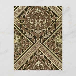 Mosaic ecclesiastical wallpaper design postcard
