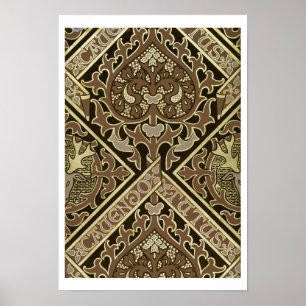 Mosaic ecclesiastical wallpaper design poster