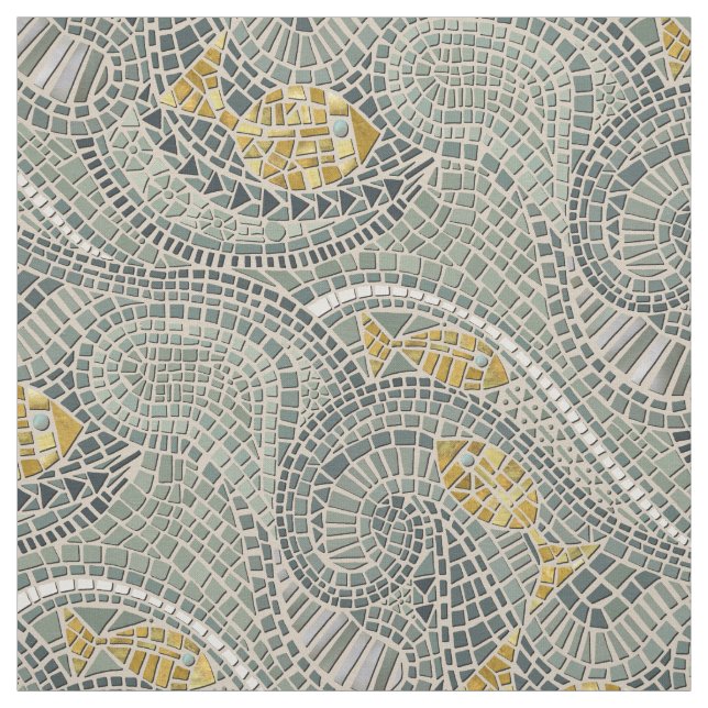 mosaic fish fabric (Swatch)