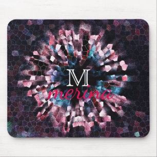Mosaic Floor Decorative Geometric Tiles Pixel Mouse Pad