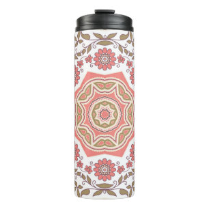 Mosaic Floral Star: Seamless Pattern Thermal Tumbler