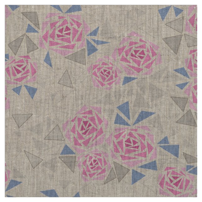 Mosaic, flowers fabric (Swatch)