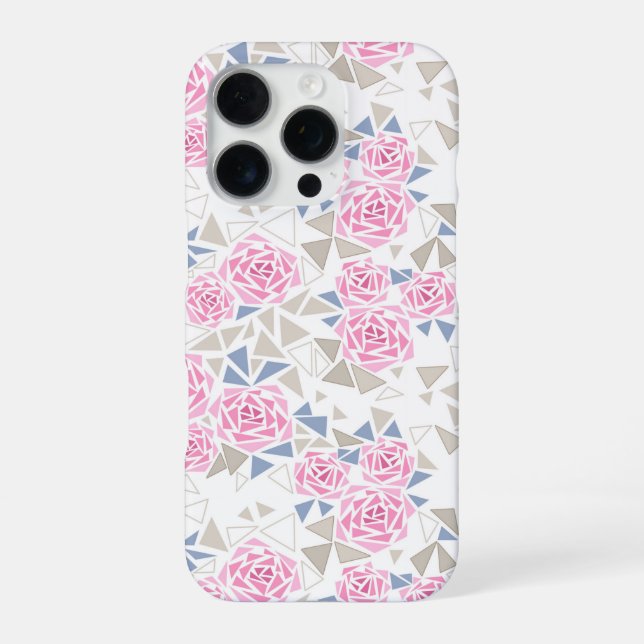 Mosaic, flowers iPhone case (Back)