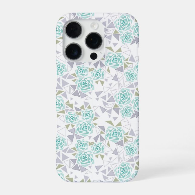 Mosaic, flowers iPhone case (Back)