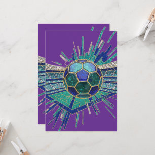 Mosaic Football Stadium Burst Abstract World Cup Invitation