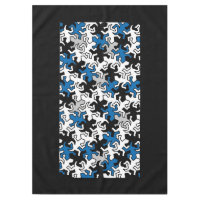 Mosaic Geckos Pattern - blue black white grey