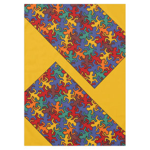 Mosaic Geckos Pattern - Earth Colour Tablecloth