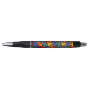 Mosaic Geckos Pattern - earth coloured Pen