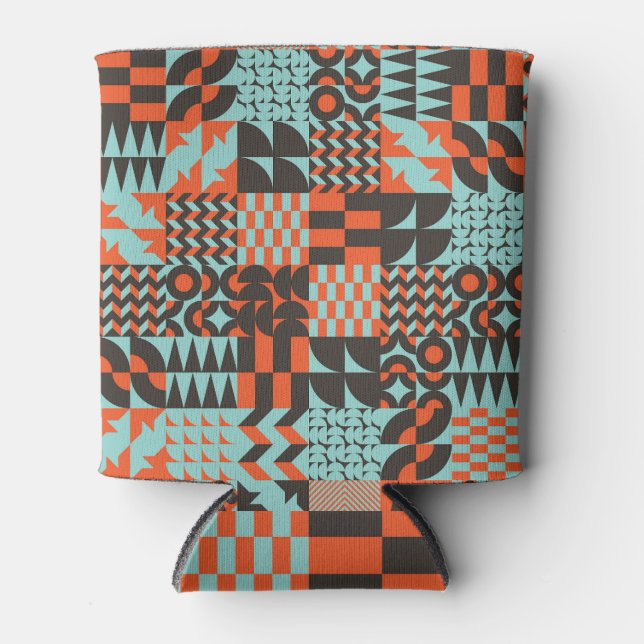 Mosaic geometric tiles, seamless elegant pattern. can cooler (Front)