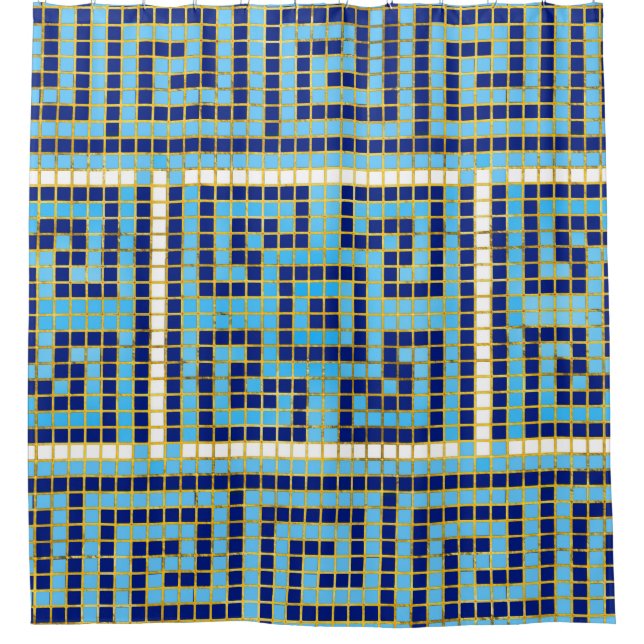 Mosaic Greek Meander Greek Key Ornament (Front)