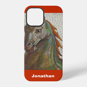 Mosaic Horse, Orange, Name, iPhone 12 Pro Case
