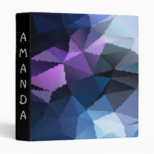 Mosaic in blue and pink colours binder