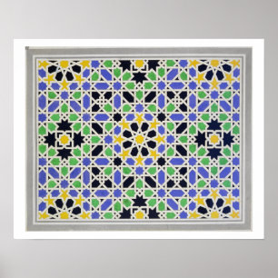 Mosaic in dado of the door in the hall of the Two Poster