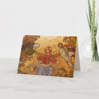 mosaic jesus greeting card