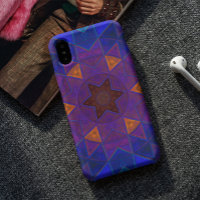 Mosaic Kaleidoscope Flower Pink Blue and Yellow