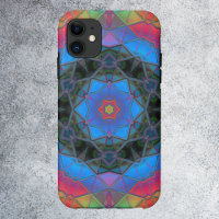 Mosaic Kaleidoscope Flower Rainbow