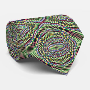 Mosaic Kaleidoscope Modern Fractal Art Tie