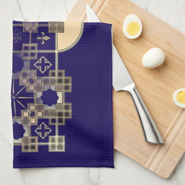 Mosaic Kitchen Towel (Quarter Fold)