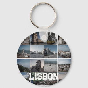Mosaic Lisbon photos, Portugal Keychain