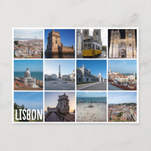 Mosaic Lisbon photos, Portugal Postcard
