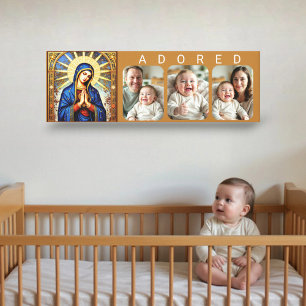 Mosaic Madonna - ADORED Baby Photo  Canvas Print