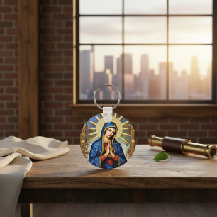 Mosaic Madonna Keychain