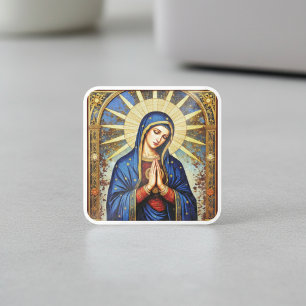 Mosaic Madonna Square Sticker