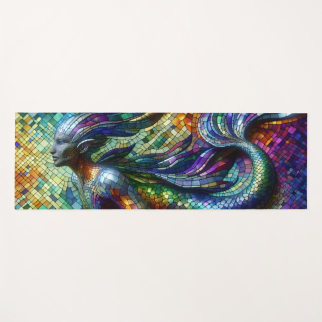 Mosaic Mermaid Yoga Mat (Front (Horizontal))