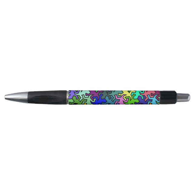 Mosaic Mirror Geckos Pattern - coloured Pen (Front)