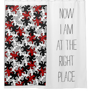 Mosaic Mirror Geckos Pattern - red black white