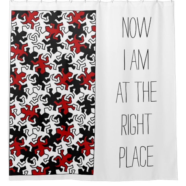 Mosaic Mirror Geckos Pattern - red black white (Front)