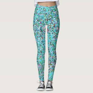 Mosaic Modern Grit Glitter #3 Leggings