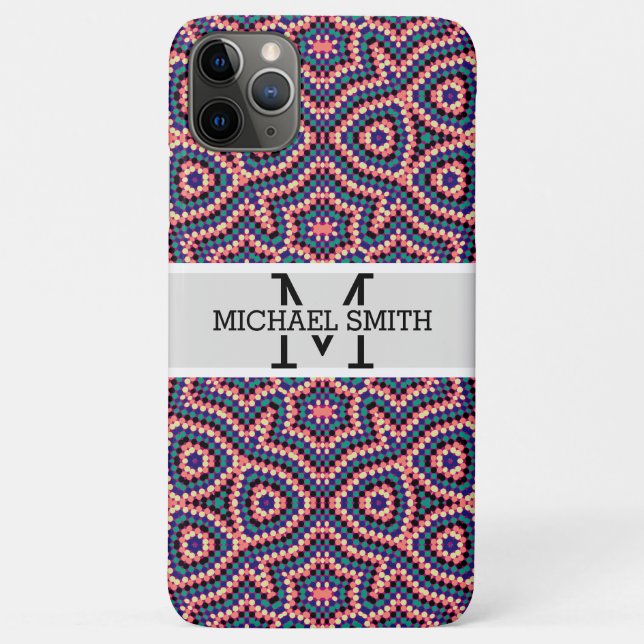 Mosaic Modern Monogram #4 Case-Mate iPhone Case (Back)