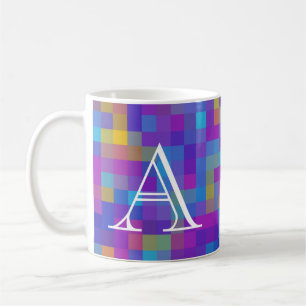 Mosaic monogram mug