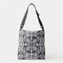 Mosaic Moroccan Tile Pattern in Black and White 