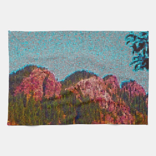Mosaic Mountain Kitchen Towel (Horizontal)