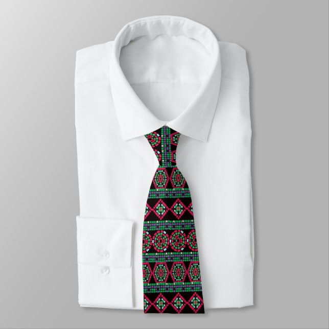 Mosaic neck tie (Tied)