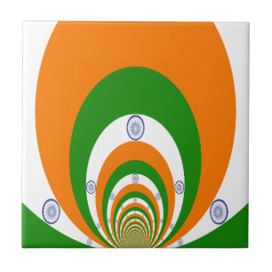 Mosaic of Majesty: India's Flag in a Kaleidoscope Tile