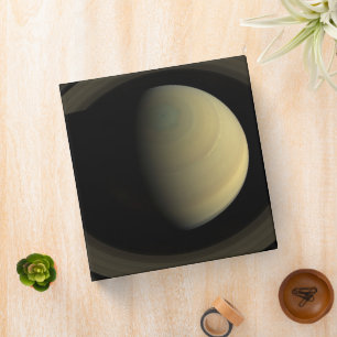 Mosaic Of Planet Saturn And Its Main Rings. Binder