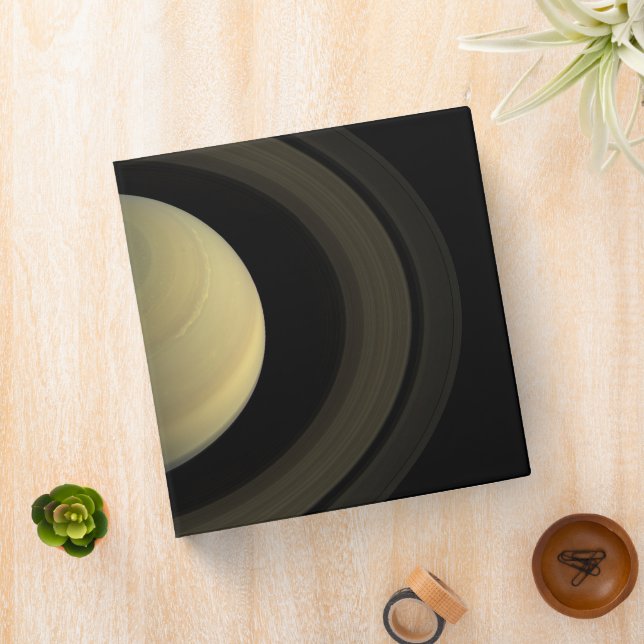 Mosaic Of Planet Saturn And Its Main Rings. Binder (In Situ)