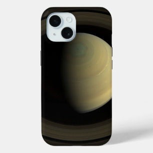 Mosaic Of Planet Saturn And Its Main Rings. iPhone 15 Case