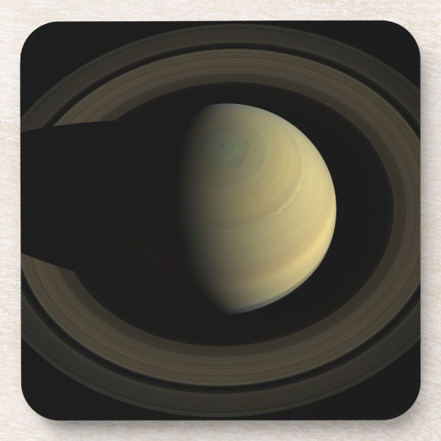 Mosaic Of Planet Saturn And Its Main Rings. Coaster (Front)
