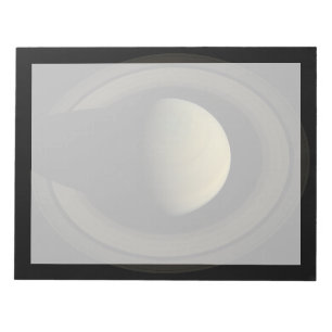 Mosaic Of Planet Saturn And Its Main Rings. Notepad